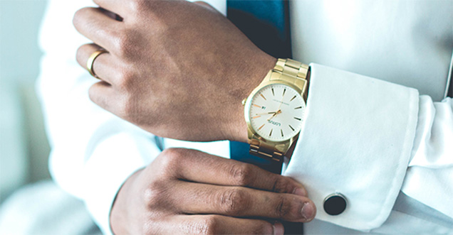 Man with watch on wrist