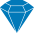 Diamond icon blue